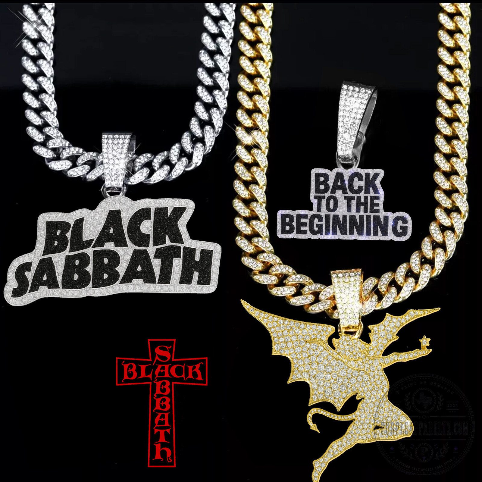 Black Sabbath Heavy Metal Band Logo Pendant Necklace